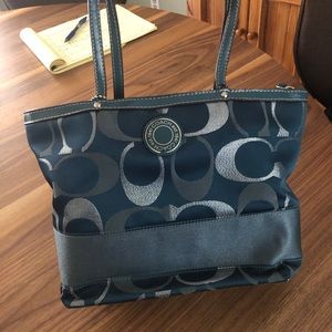 Coach teal shoulder bag